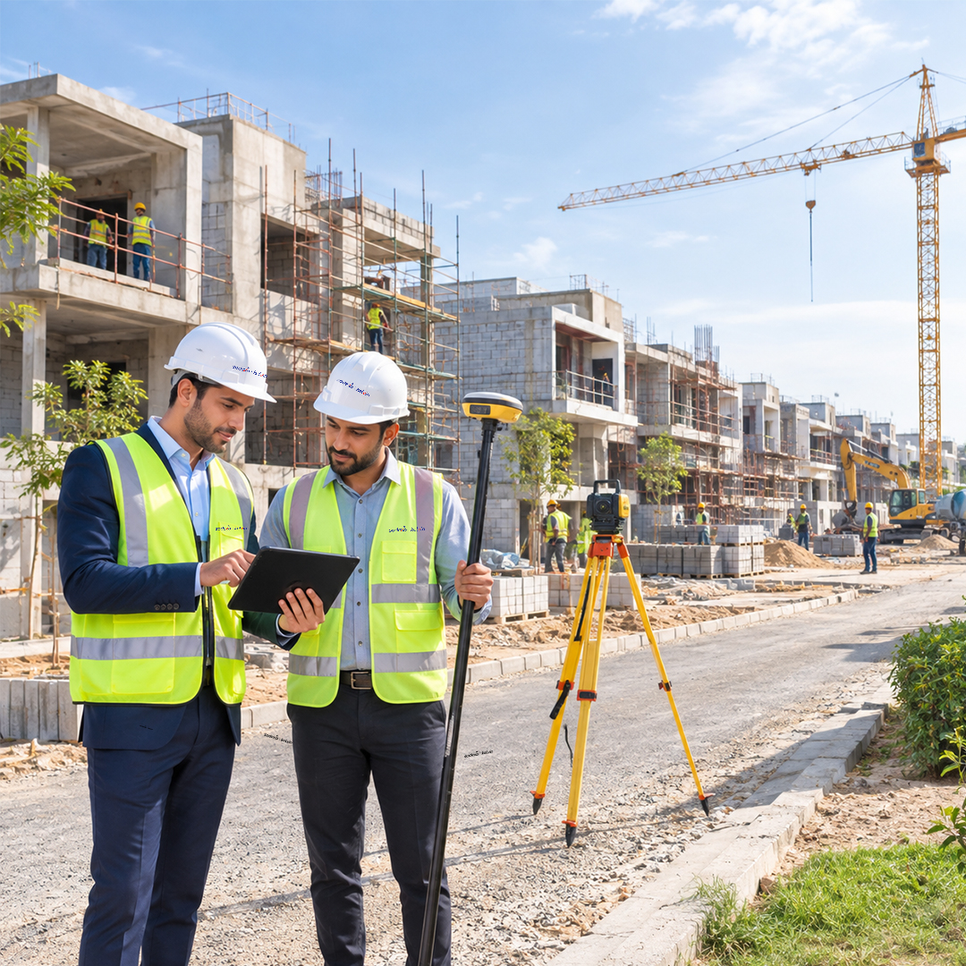 Construction project site and workforce operations