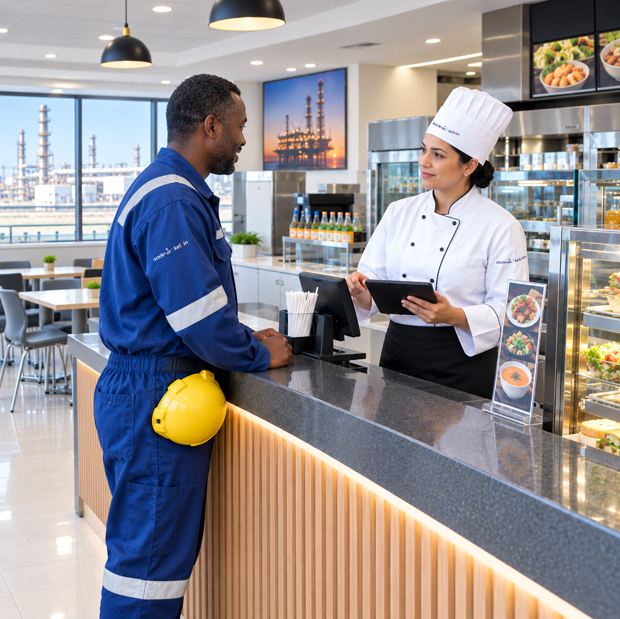 Sodexo Kelvin catering team serving energy workforce