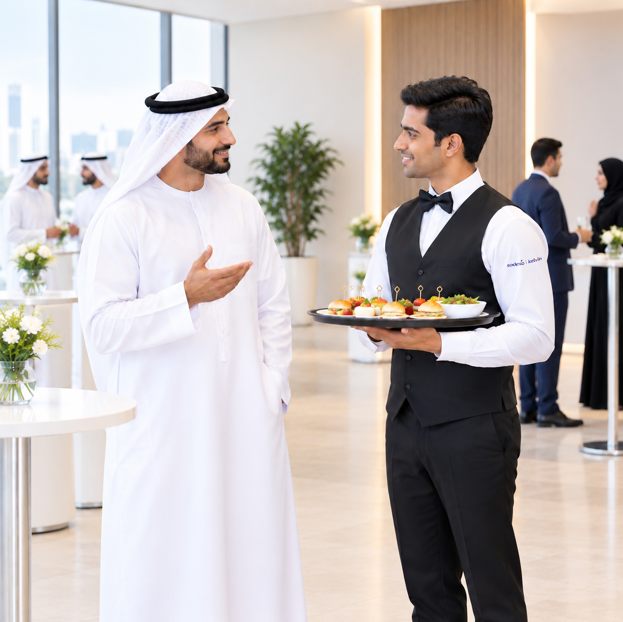 Modern government workplace dining environment
